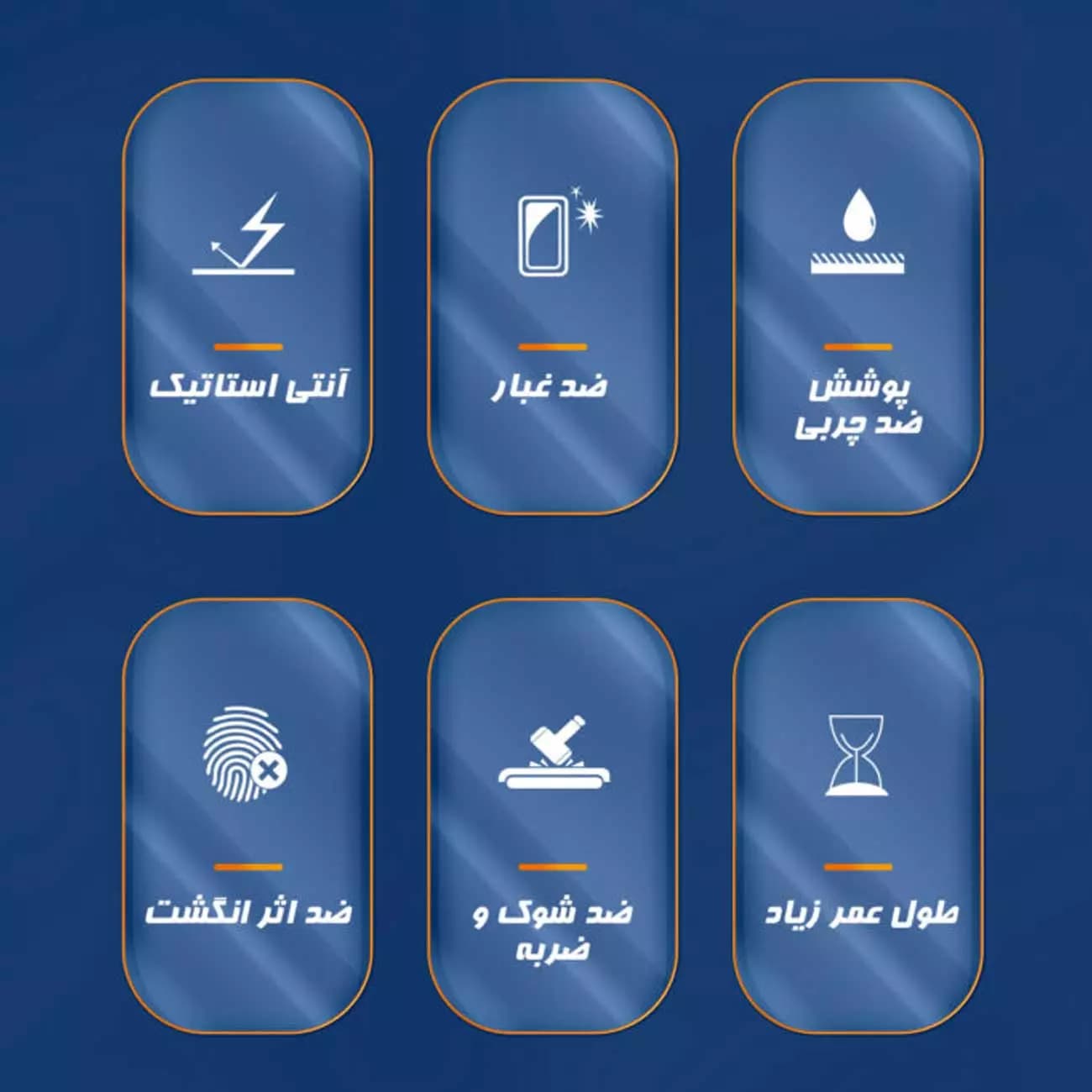 گلس شفاف آیفون 17 پرو مکس آنتی استاتیک Antistatic — تصویر ۷