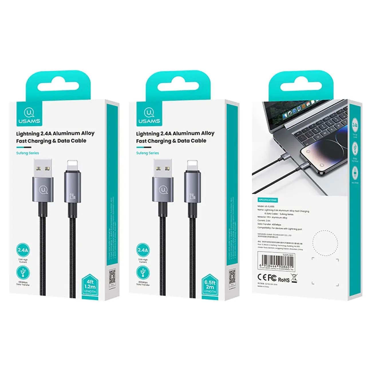 کابل تبدیل USB-C به لایتنینگ یوسمز مدل SJ735 طول 1 متر — تصویر ۱۱