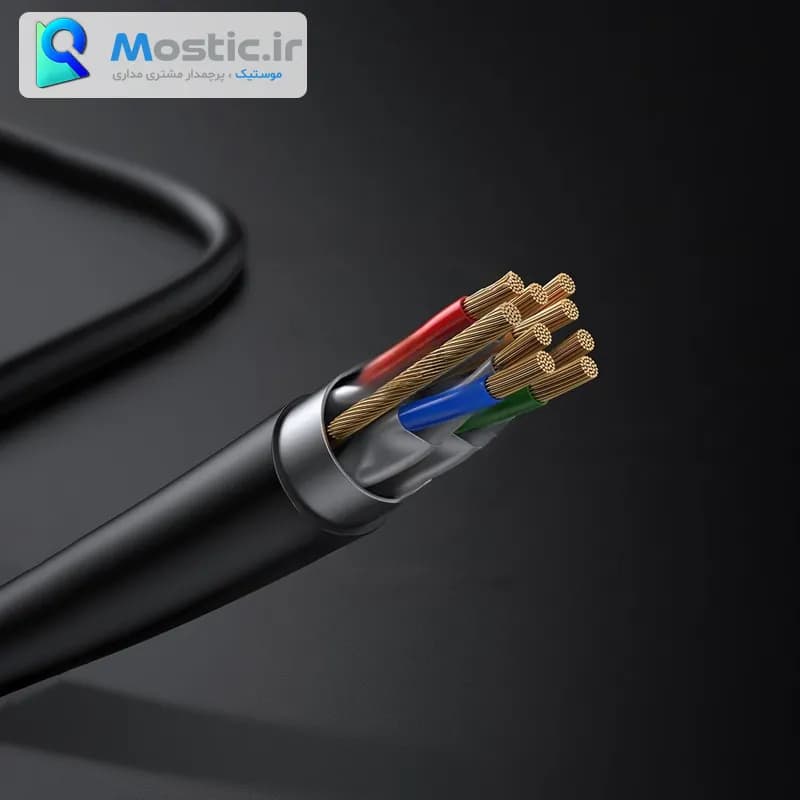 کابل شبکه CAT7 F/FTP یوگرین 10Gbps پهنای باند 600MHz مس خالص مدل NW107 طول 1 متر — تصویر ۷
