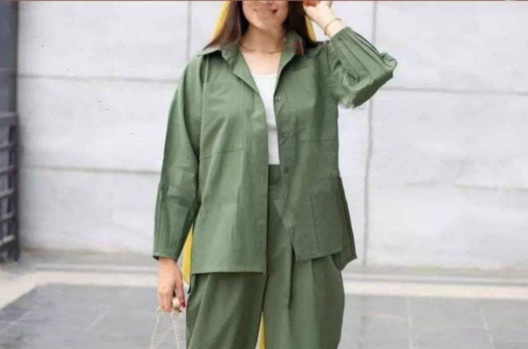 مانتو تک کتان زنانه