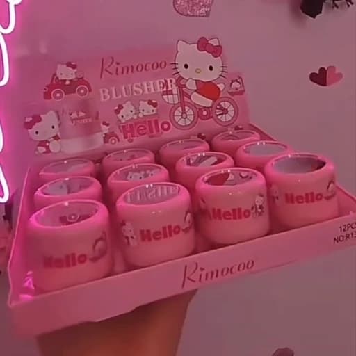 رژگونه دارای آینه رژ گونه پودری نمک پاشی فانتزی کیوت پینترستی رنگ شاد و جذاب پرفروش — تصویر ۴
