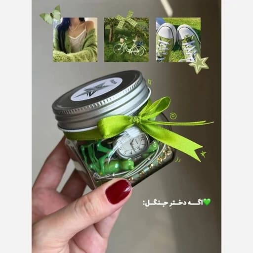 پک هدیه شیشه اکسسوری 10 عددی پینترستی رویایی با متریال وارداتی خاص جذاب فانتزی کیوت کادو هدیه تولد با اشانتیون رایگان — تصویر ۷