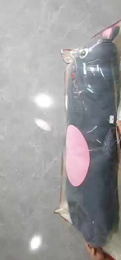 عروسک بغلی گربه طوسی سایز بزرگ ابعاد 130*40