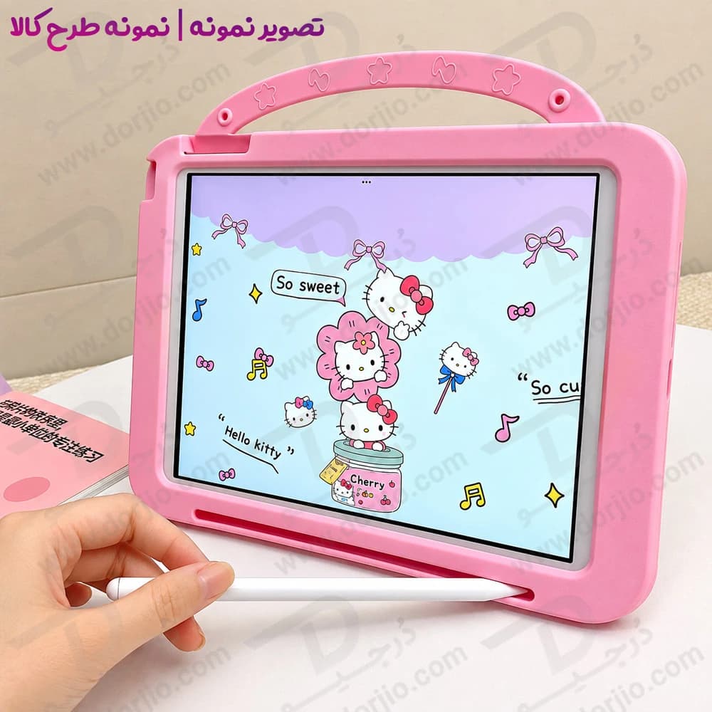 قاب سیلیکونی فانتزی تبلت Galaxy Tab A8 2019 ( T295 ) | مدل هلوکیتی happy — تصویر ۵