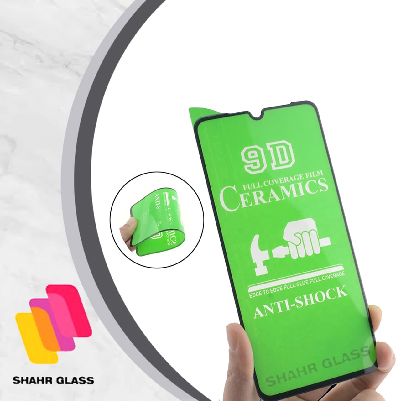 محافظ صفحه نمایش سرامیکی شهر گلس مدل CMC9D مناسب برای گوشی موبایل سامسونگ Galaxy A14 — تصویر ۲