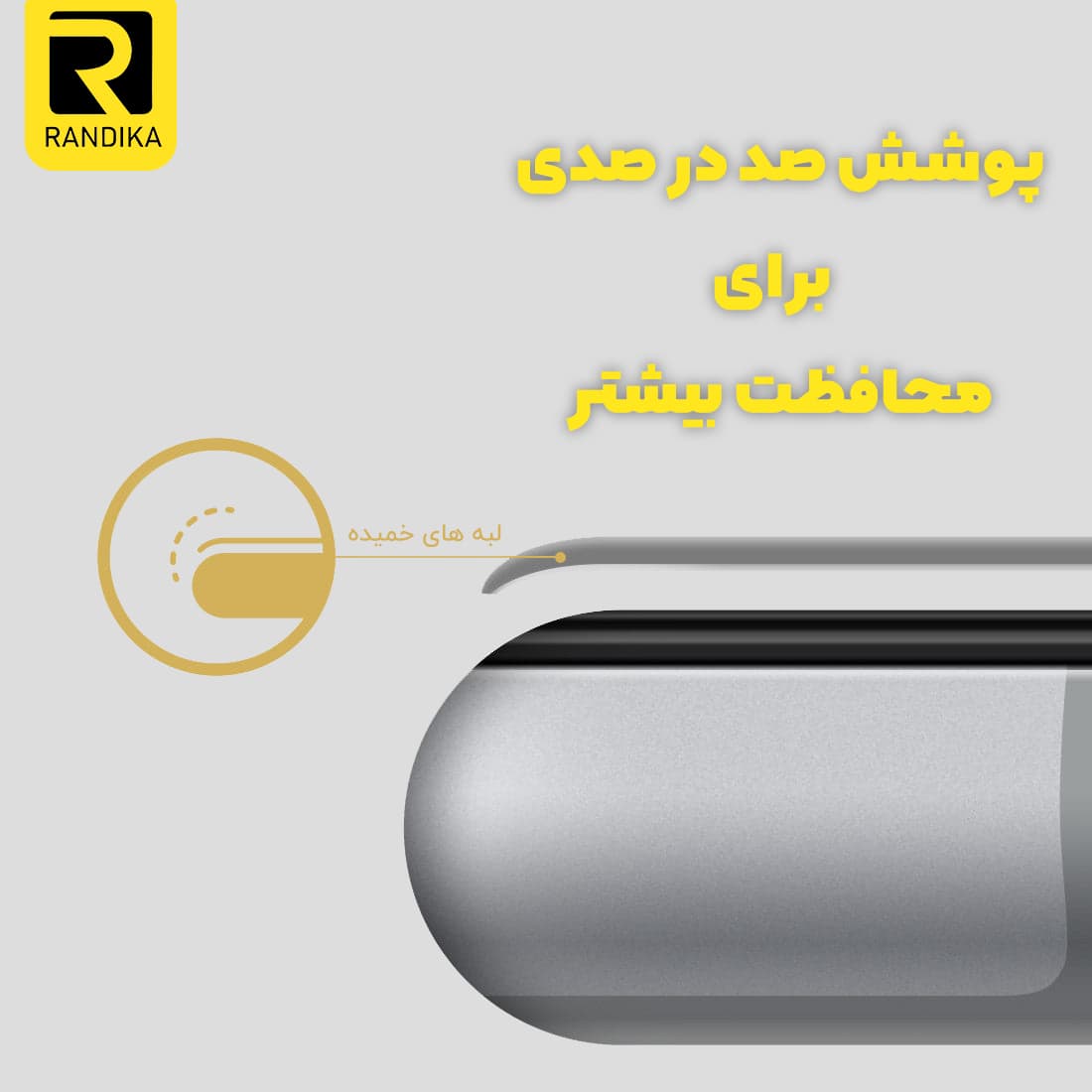 محافظ صفحه نمایش شیشه ای راندیکا مدل Premium Full مناسب برای گوشی موبایل سامسونگ Galaxy A06 — تصویر ۵