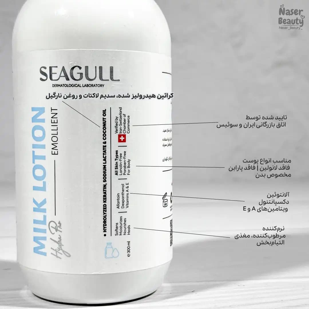 لوسیون دست و بدن سی گل مدل Milk Extract — تصویر ۲