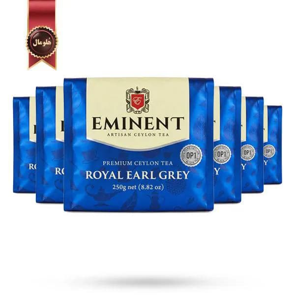 6 عدد چای سیاه امیننت Eminent مدل رویال ارل گری Royal Earl Grey وزن 250 گرم (اورجینال)