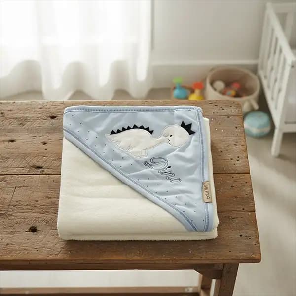 حوله تک کودک برند بیبی لایک baby like طرح دایناسور آبی