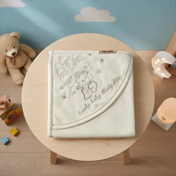 حوله تک کودک برند بیبی لایک baby like طرح خرس و قلب