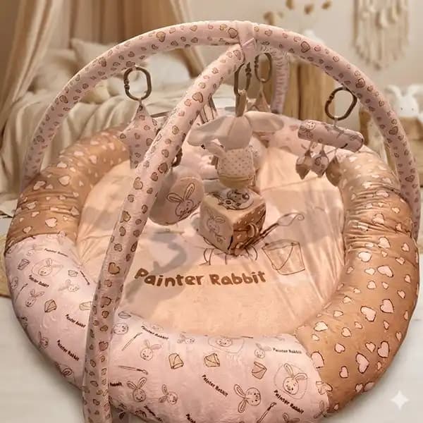 تشک بازی موزیکال نوزاد طرح خرگوش برند بیبی فان baby fun کد 1015 — تصویر ۳