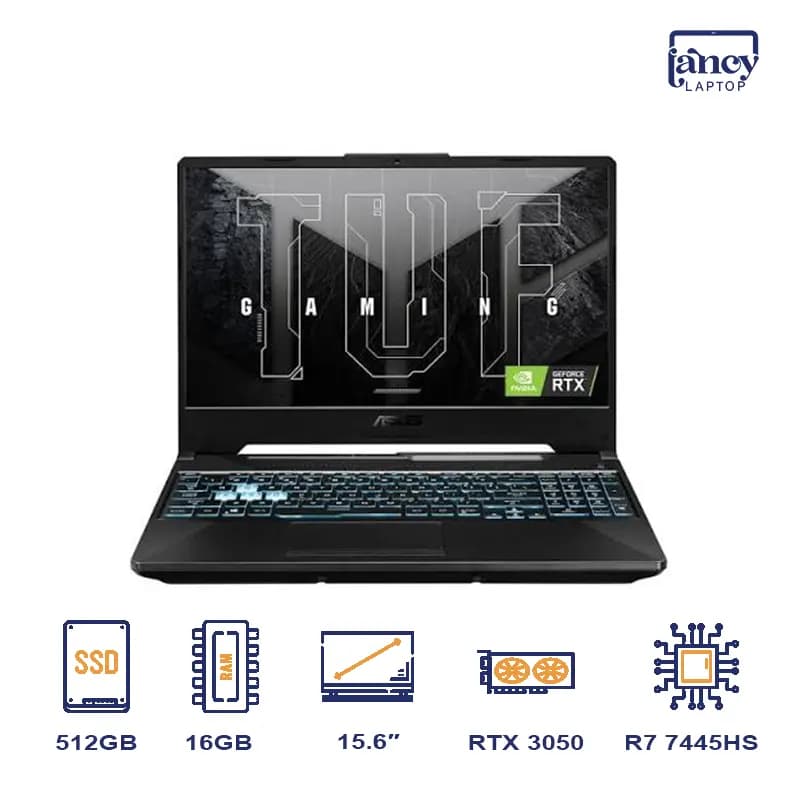 لپ تاپ اپن باکس 15.6 اینچی ایسوس TUF Gaming A15 FA506NCR Ryzen 7 7445HS 16GB DDR5 512GB SSD RTX 3050 4GB FHD IPS 144Hz