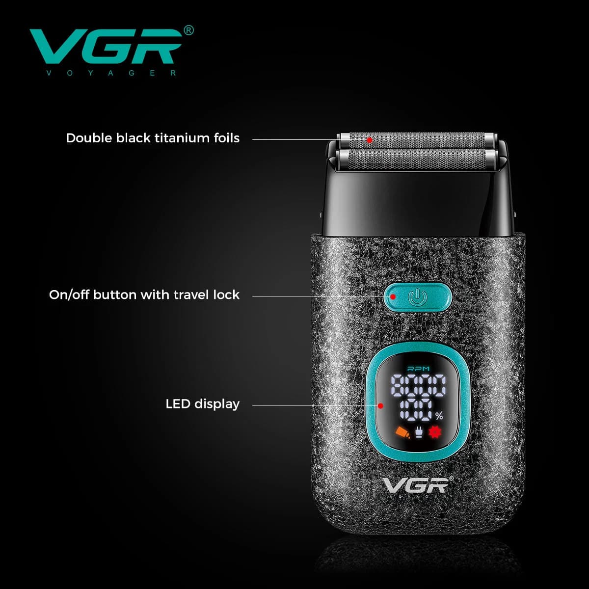 ست 3عددماشین اصلاح،خط زن و شیور وی جی آر مدل V-886 S3 ‏ — تصویر ۴
