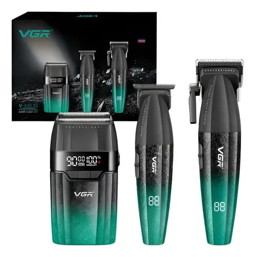 ست 3عددماشین اصلاح،خط زن و شیور وی جی آر مدل V-640 S3 ‏ — تصویر ۸