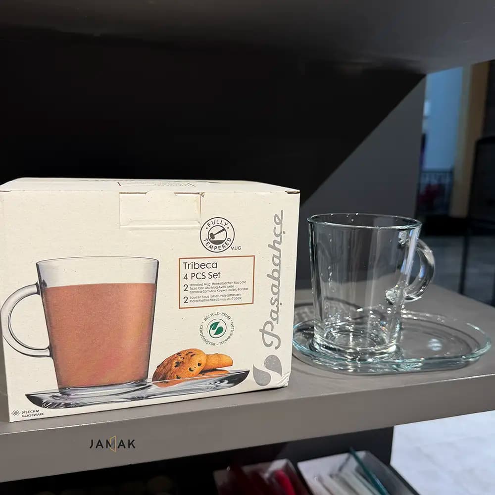 فنجان و نعلبکی پاشاباغچه مدل تربیکا کد 95781 بسته دو عددی — تصویر ۵