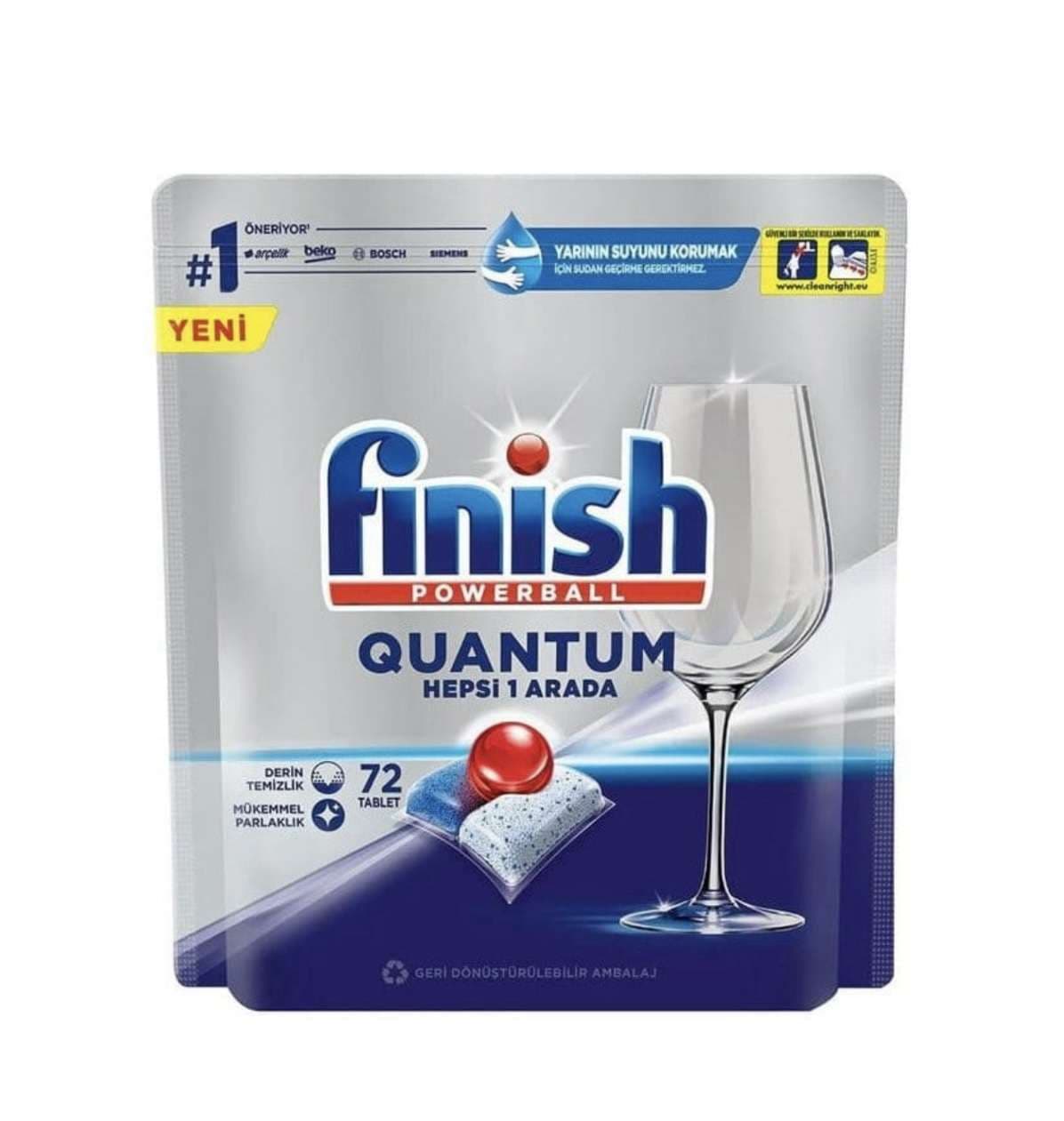 قرص ماشین ظرفشویی فینیش Finish Quantum بسته ۷۲ عددی
