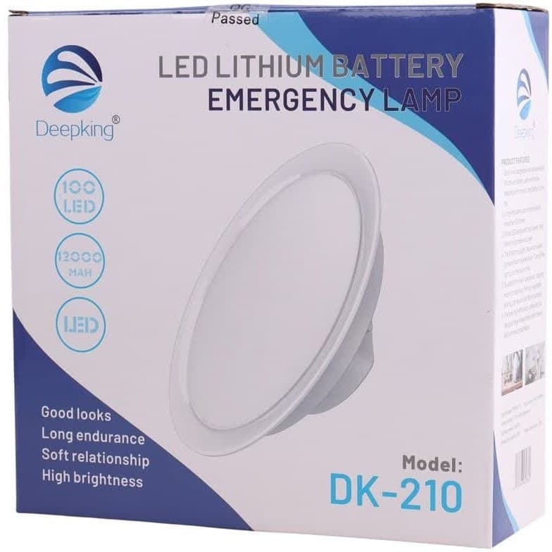 چراغ شارژی دیپ کینگ مدل DK210 با نگهداری شارژ ۱۶ ساعته — تصویر ۴