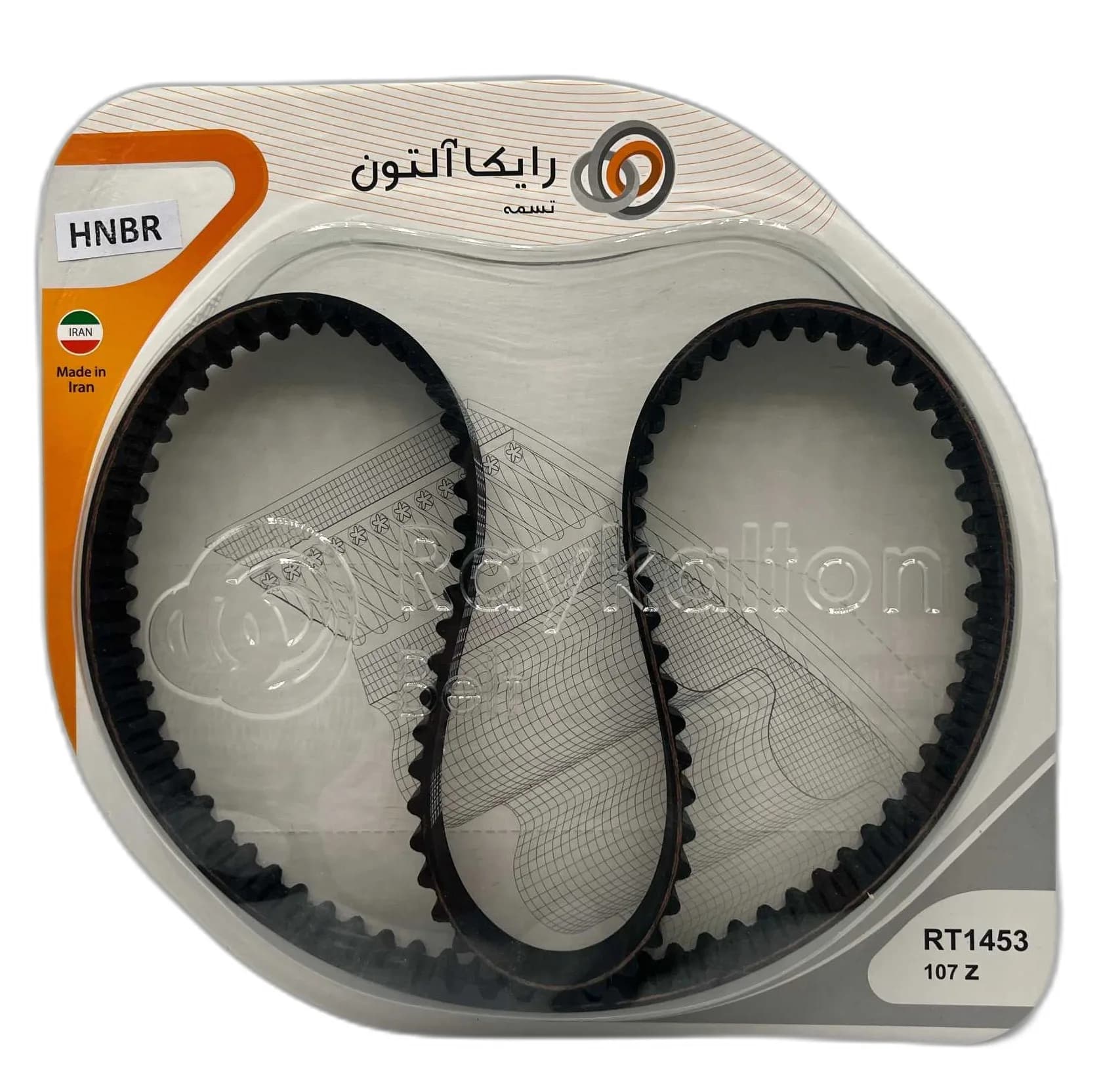 تسمه تایم رایکالتون مدل 107 دندانه HNBR مناسب برای کوییک