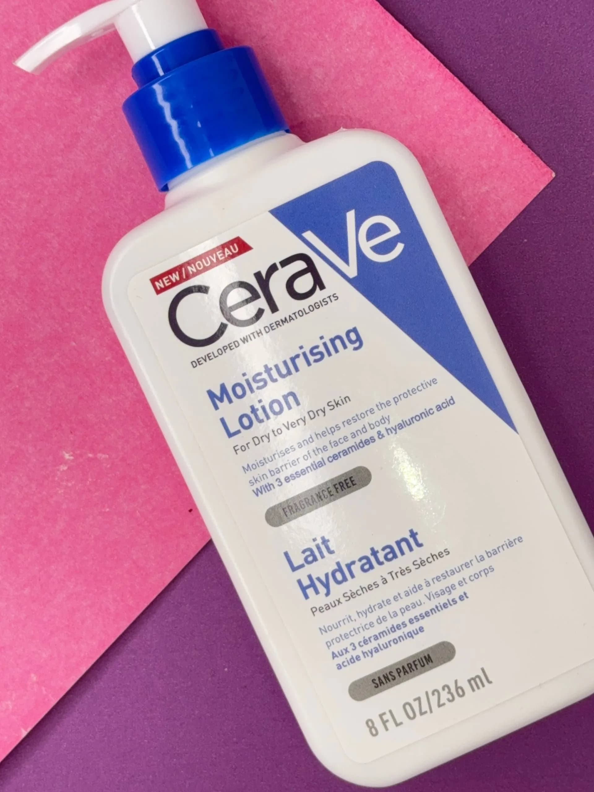 لوسیون مرطوب‌کننده صورت و بدن سراوی CeraVe | حجم 236 میلی‌لیتر — تصویر ۲