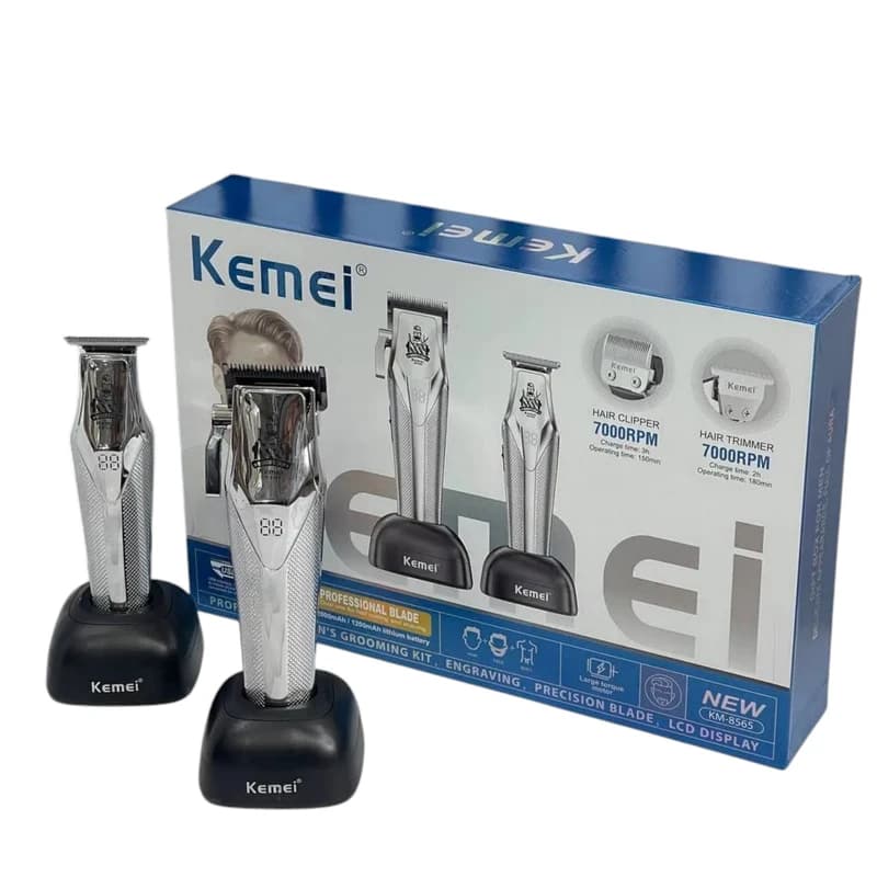 ماشین اصلاح موی سر و صورت شارژی کیمی مدل KM-8565 2in1 — تصویر ۲