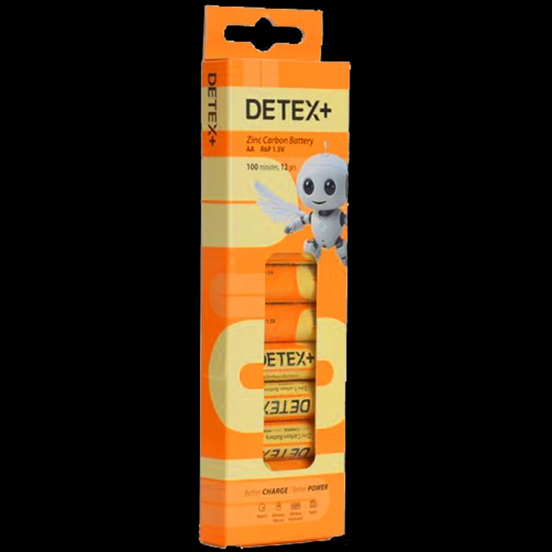 باتری قلمی DETEX PLUS پک 12 عددی