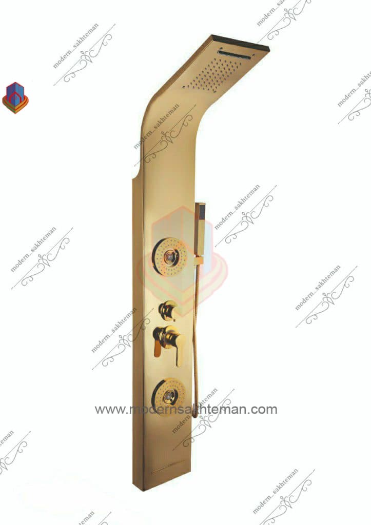پنل دوش لوکس مدرن شاور مدل والنتینو طلایی براق