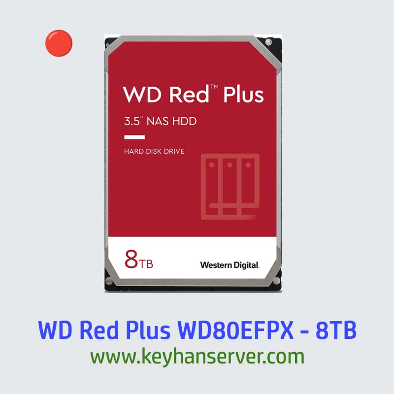 هارد وسترن دیجیتال WD Red Plus 3.5″ SATA HDD مدل WD80EFPX