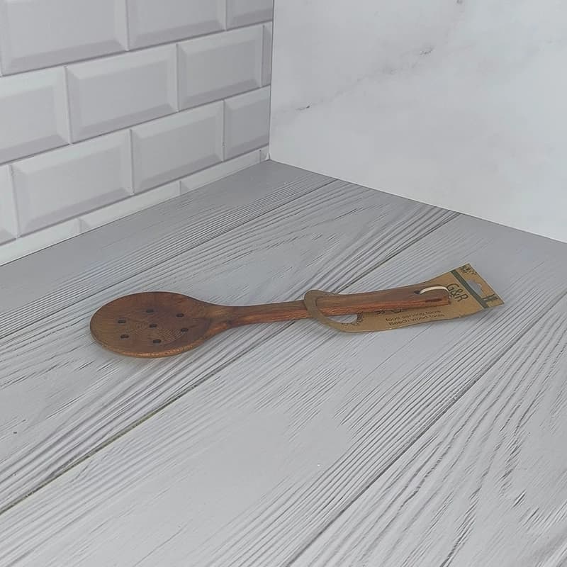 کفگیر سوراخ دار چوبی جی اند آر