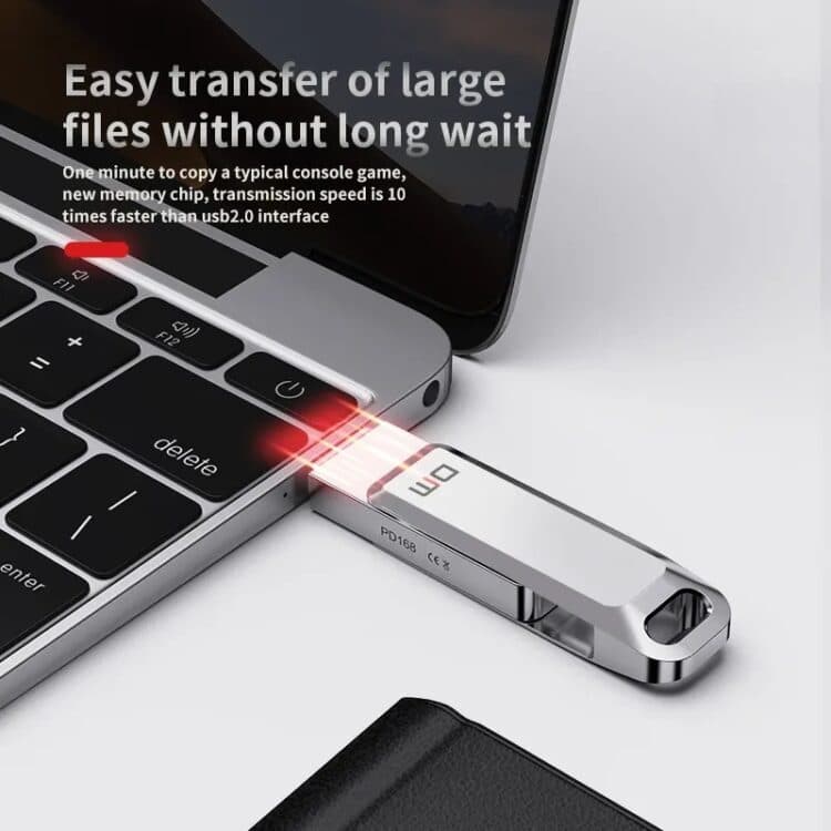 فلش دی ام 64 گیگابایت مدل DM 64GB DUAL (USB A TYPE C) USB FLASH DRIVE PD168 — تصویر ۳
