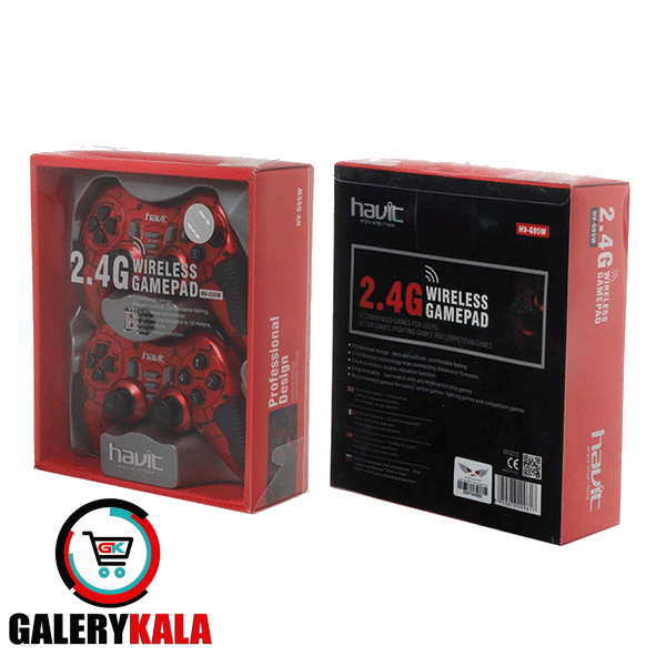 دسته بازی دوبل شوک دار بی سیم havit مدل HV-G95W — تصویر ۲