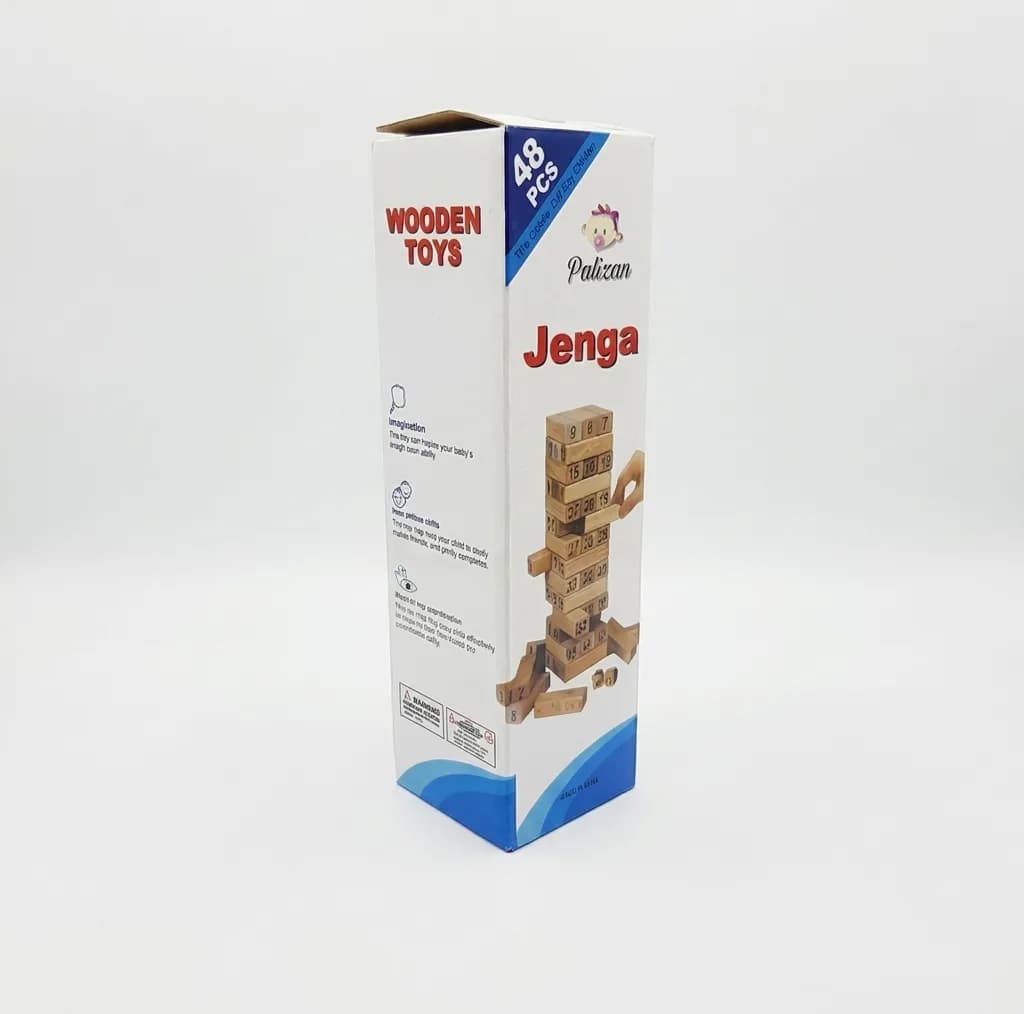 بازی فکری تعادلی دورهمی مدل Jenga 48، مناسب 1 تا 4 نفر، با زمان بازی کمتر از 30 دقیقه، درجه سختی متوسط و مناسب 3 سال به بالا — تصویر ۲