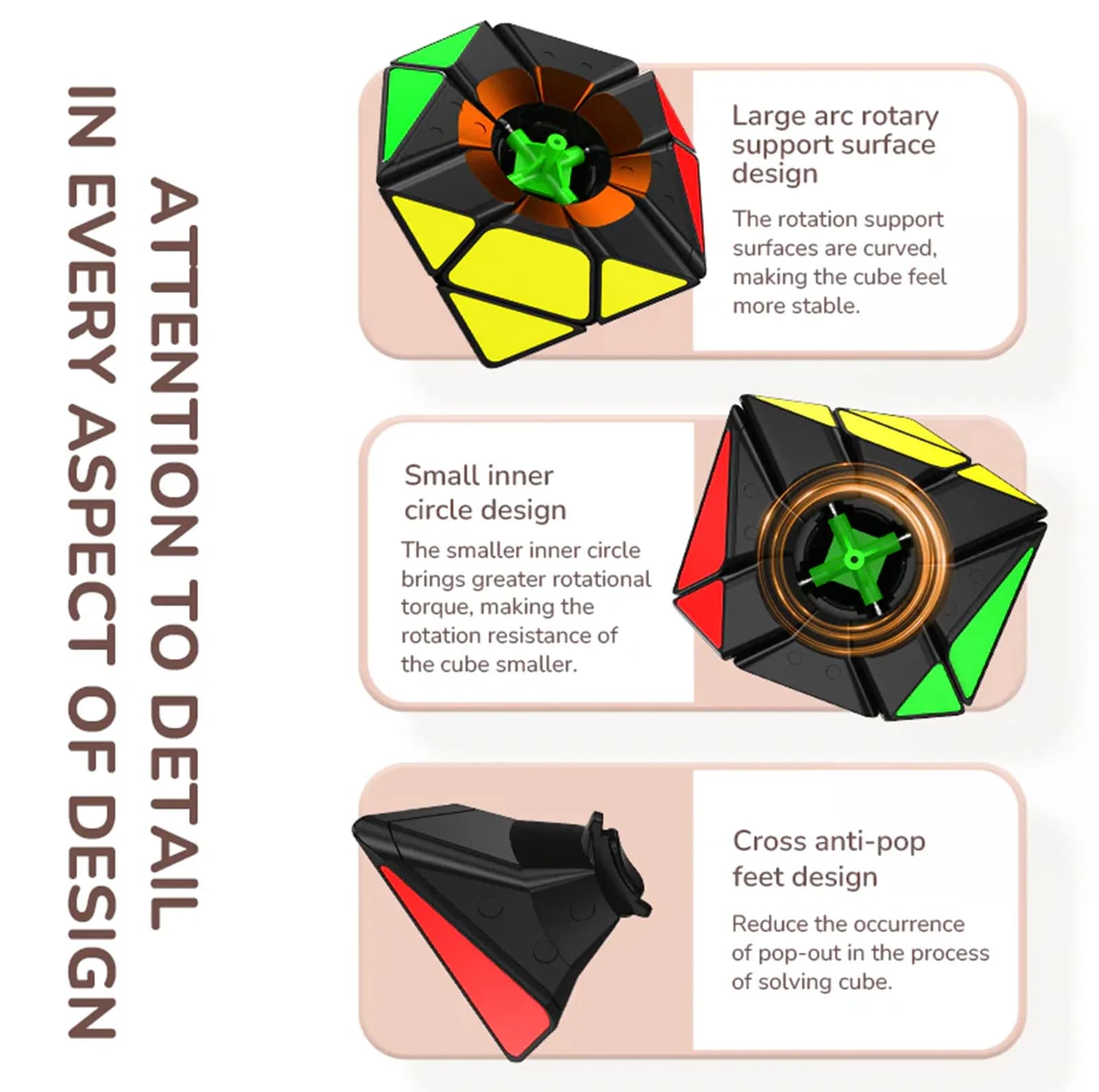 روبیک چی ای مدل اکسس اس کای وای تایل QY Axis Cube S Tiled — تصویر ۸