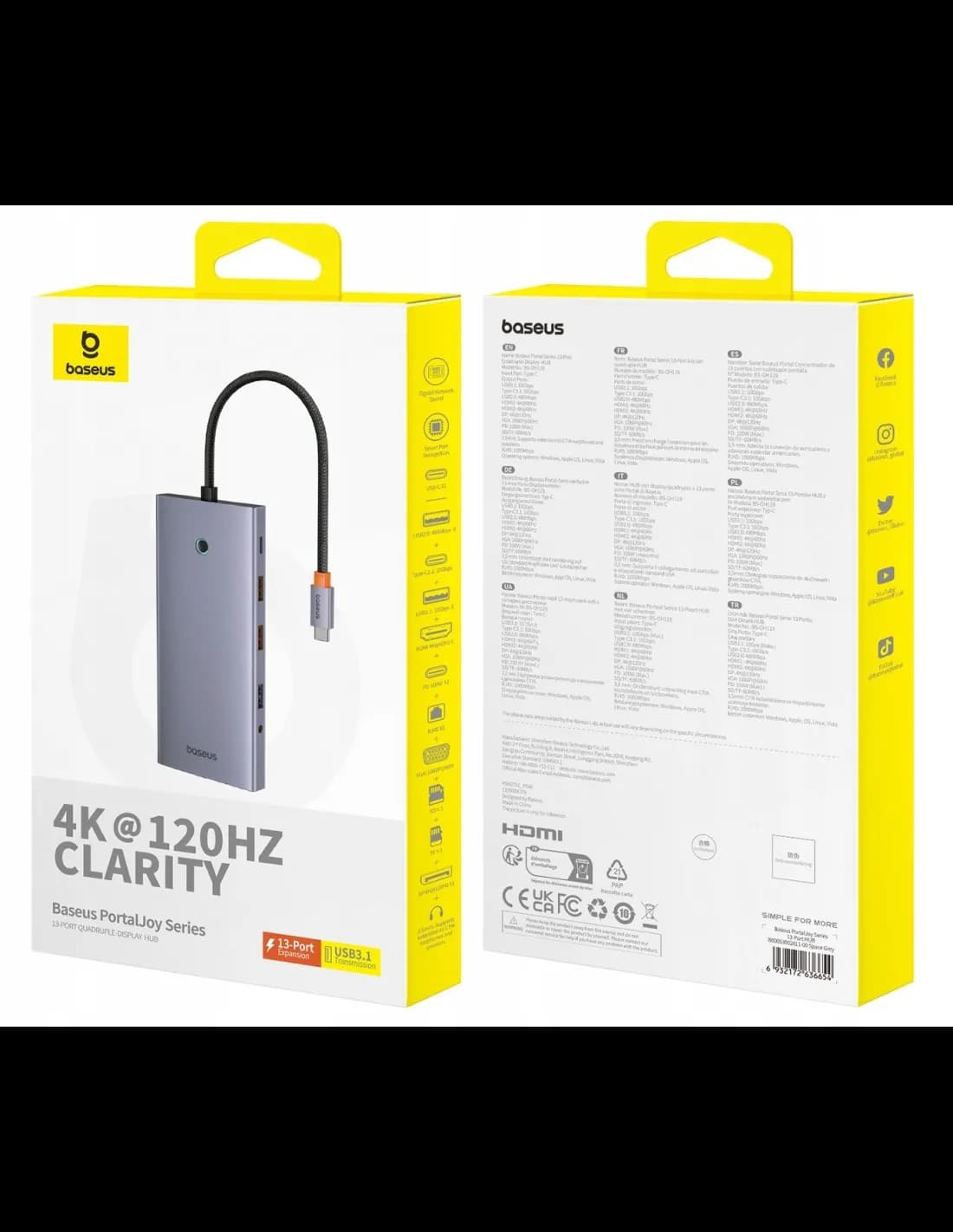 هاب 13 در 1 USB-C باسئوس مدل Baseus PortalJoy Series BS-0H119 — تصویر ۲