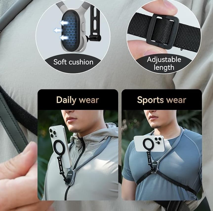 هولدر گردنی مگنتی گوشی موبایل magnetic neck holder G13 — تصویر ۳