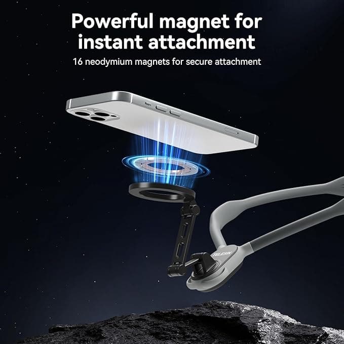 هولدر گردنی مگنتی گوشی موبایل magnetic neck holder G13 — تصویر ۵