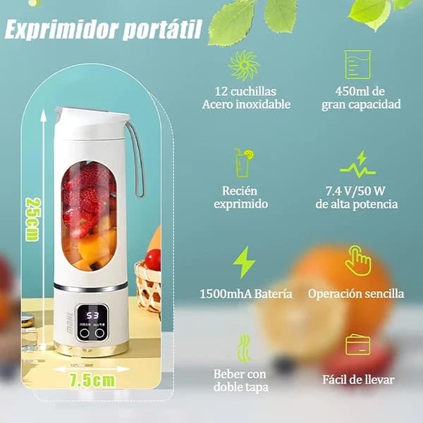 شیکر و مخلوط کن شارژی مدل HS-860 ظرفیت 450 میلی لیتر