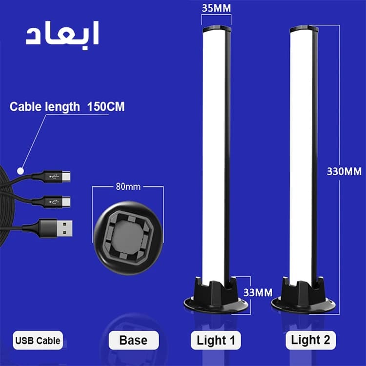 رقص نور اکولایزر مدل D18-RGB بسته دو عددی — تصویر ۲