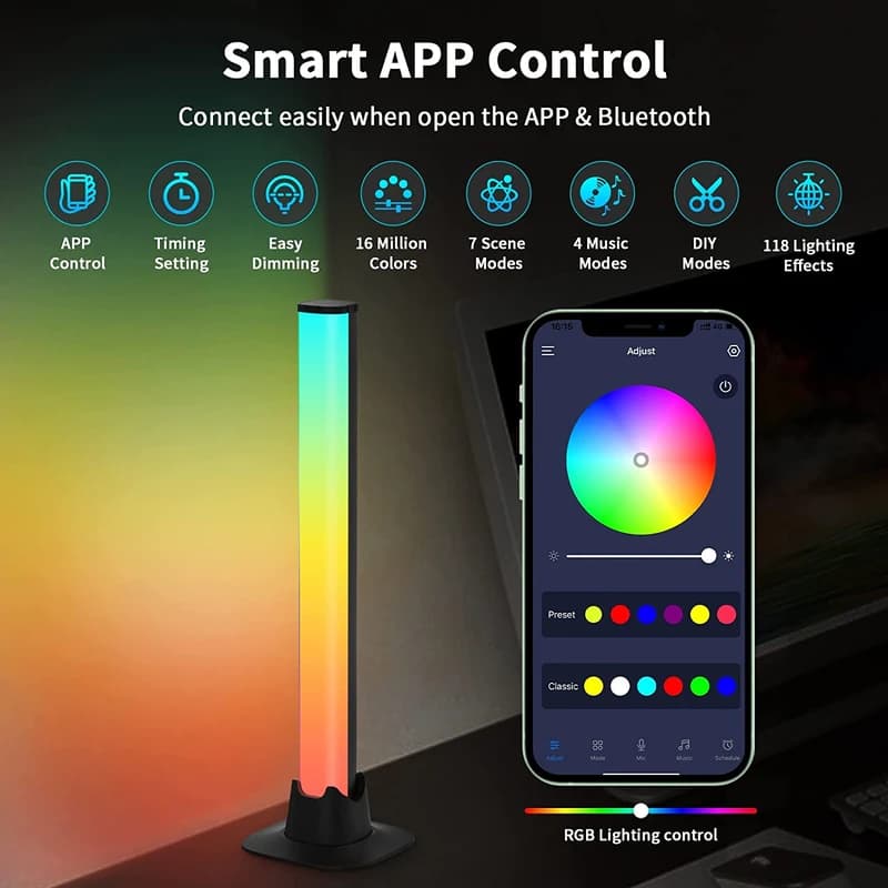 رقص نور اکولایزر مدل D18-RGB بسته دو عددی — تصویر ۷