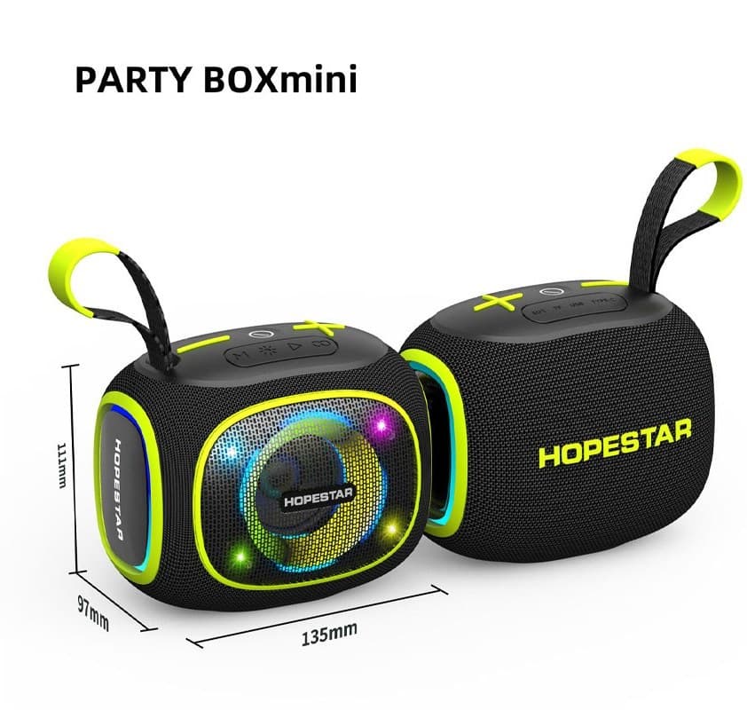 اسپیکر شارژی هوپ استار HOPESTAR مدل Party BOX Mini — تصویر ۵