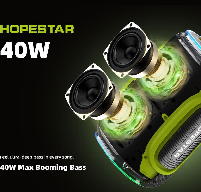 اسپیکر شارژی هوپ استار HOPESTAR مدل H57 Mini — تصویر ۵
