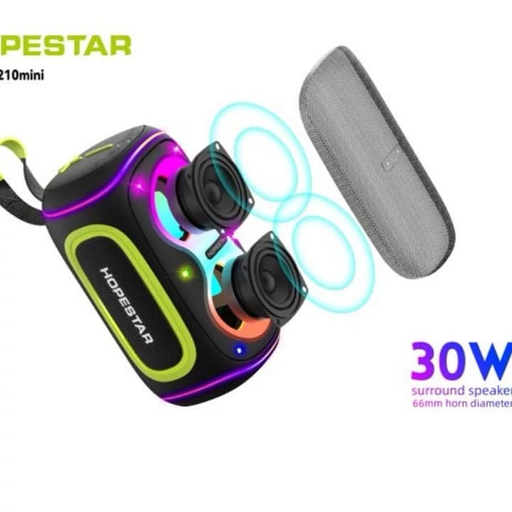 اسپیکر شارژی هوپ استار HOPESTAR مدل Party 210 Mini — تصویر ۲