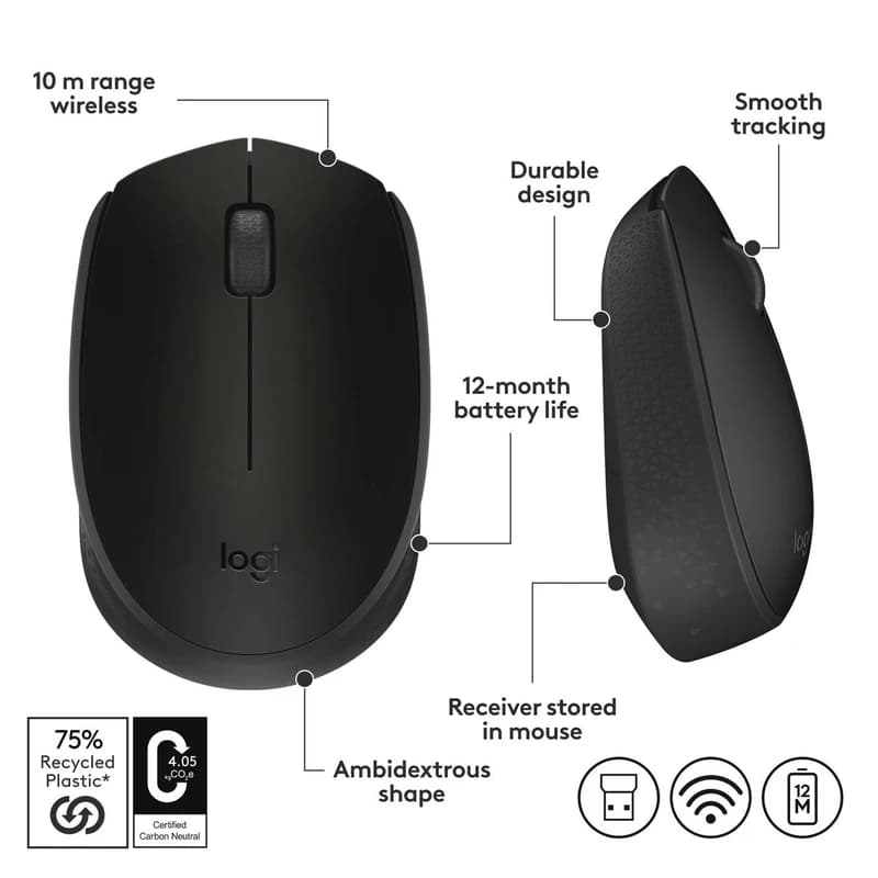 Mouse LOGITECH Wireless M171 — تصویر ۲