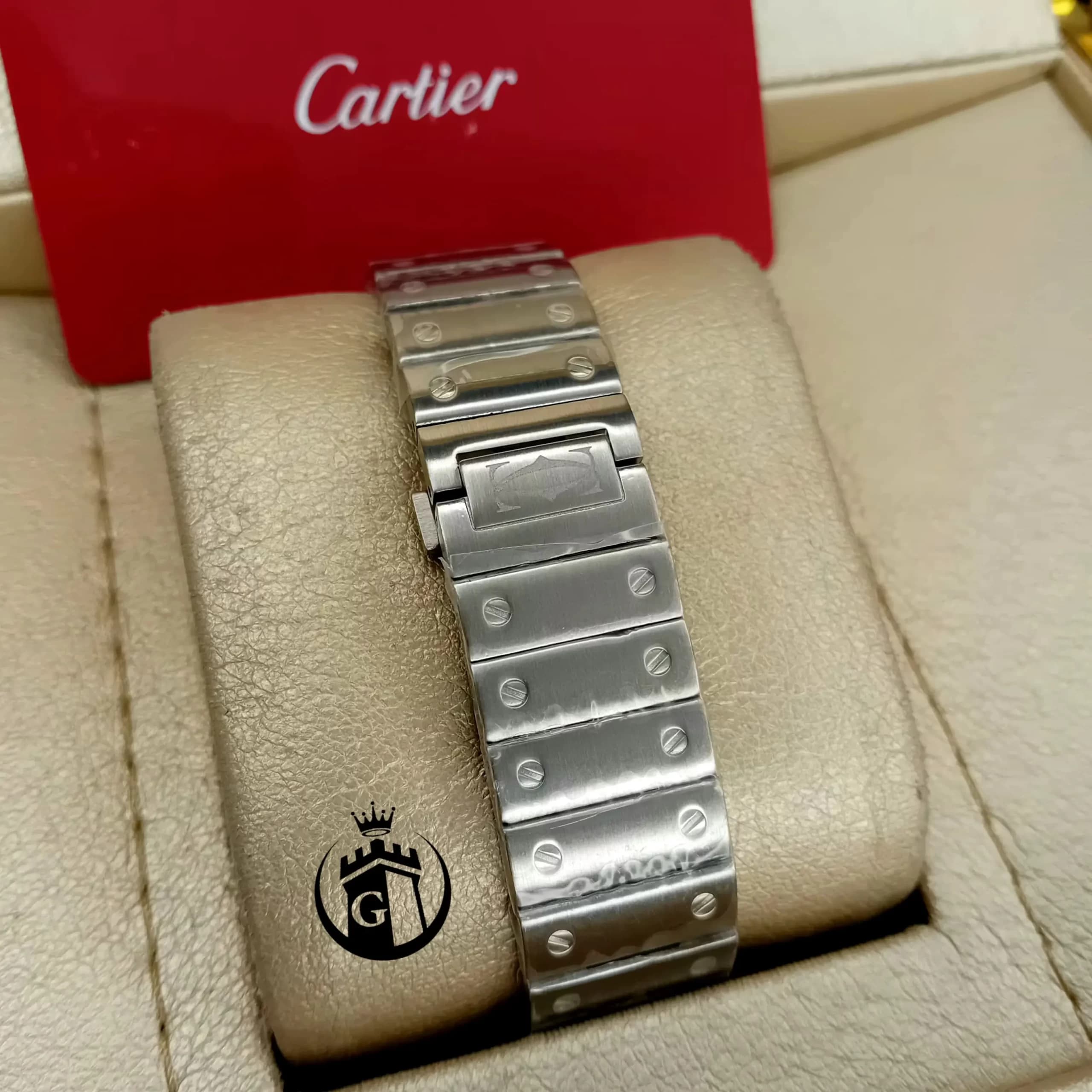 ساعت مچی مردانه اورجینال کارتیه Cartier | ساعت عقربه ای بند چرم اصلی و کلاسیک C03 — تصویر ۱۰