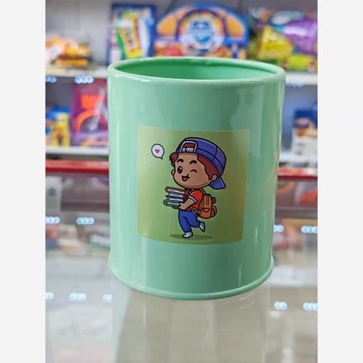 جاقلمی رومیزی فلزی طرح دار