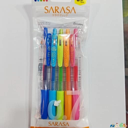 خودکار ژله ای ۵ رنگ زبرا ساراسا Zebra Sarasa مدل Clip – نوک ۰.۷