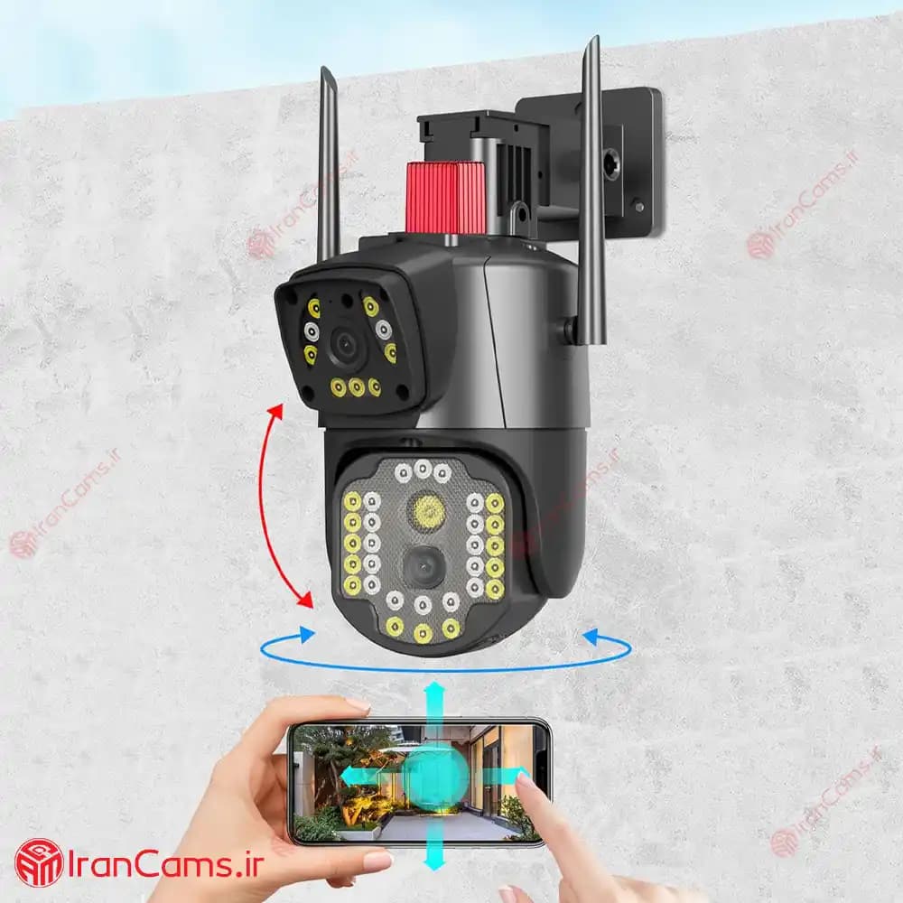 دوربین مینی اسپید دام بی سیم سیمکارتی 2 لنز 2 مگاپیکسل V380 — تصویر ۷