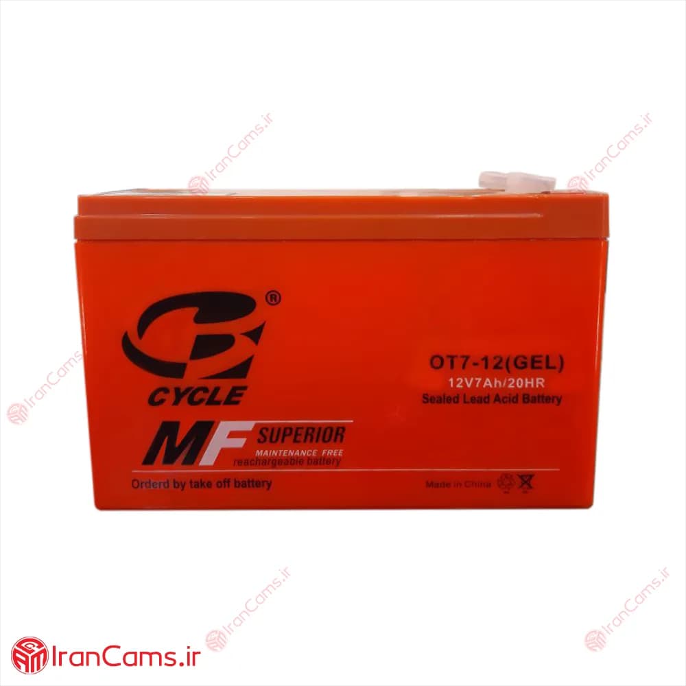 باتری 7 آمپر سایکل OT7-12(GEL) مناسب دزدگیر و UPS