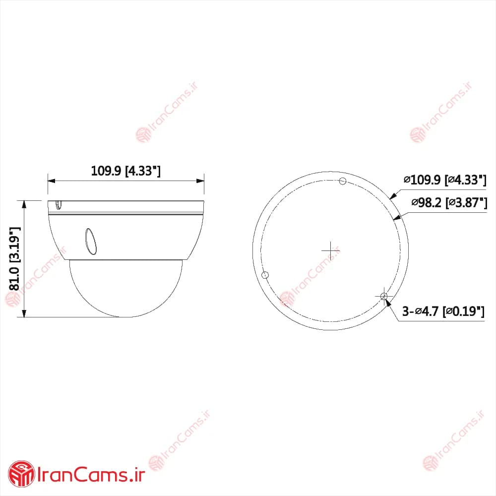 دوربین مداربسته IP دام 4 مگاپیکسلی داهوا DH-IPC-HDBW1431EP — تصویر ۵