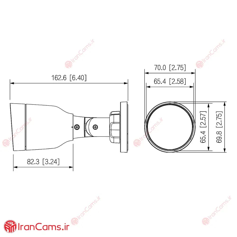 دوربین مداربسته IP بولت 2 مگاپیکسلی داهوا DH-IPC-HFW1230S1-A — تصویر ۷