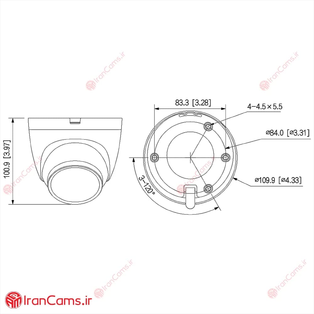 دوربین مداربسته IP دام 4 مگاپیکسلی داهوا DH-IPC-HDW2441TP-S — تصویر ۶